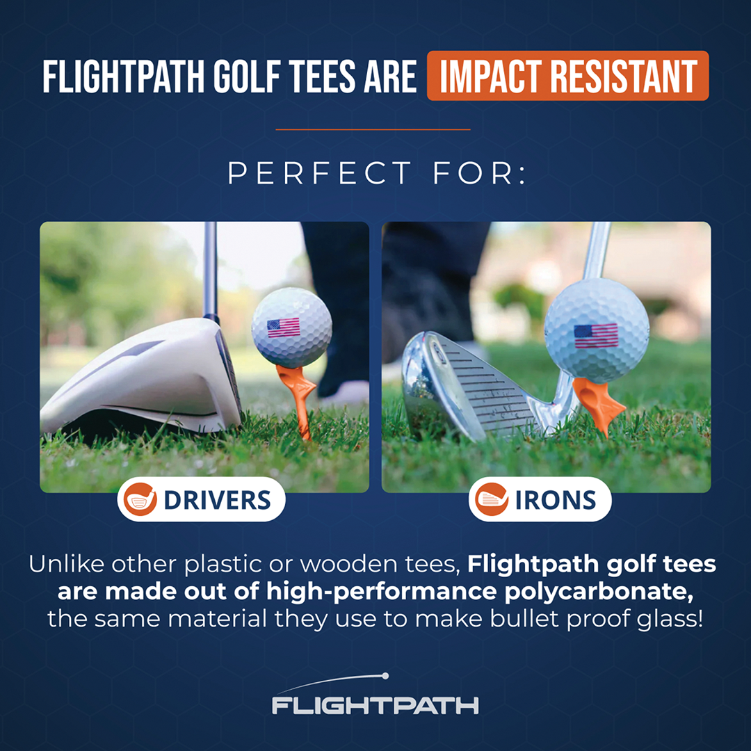 Orange Flightpath Golf Tees - 1 Pack (8 Tees)