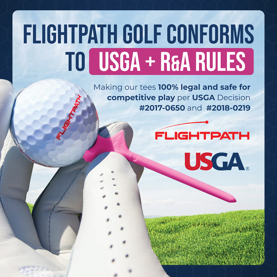 Pink Flightpath Golf Tees - 1 Pack (8 Tees)