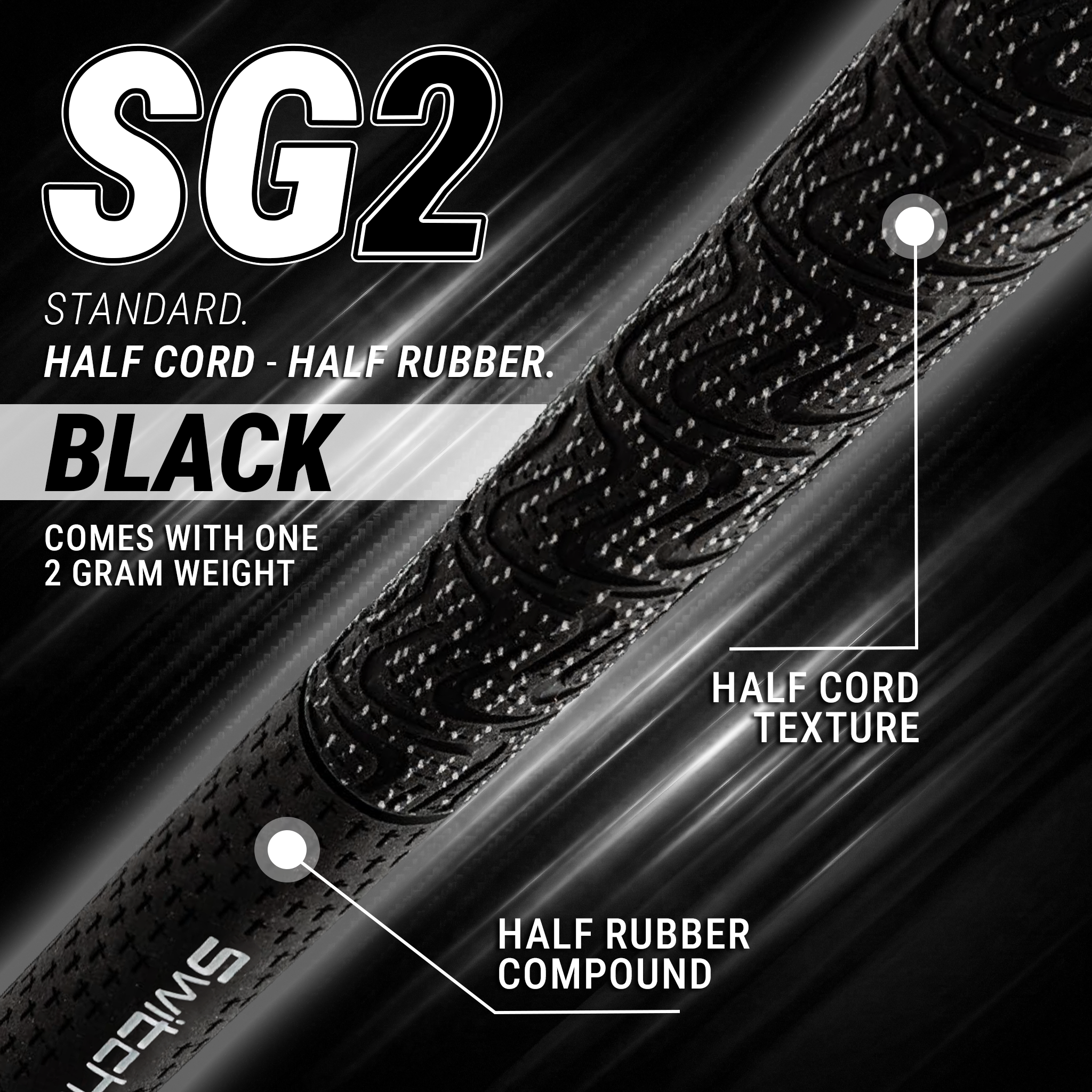 SwitchGrips Performance Grips- Half Rubber Half Cord- Standard