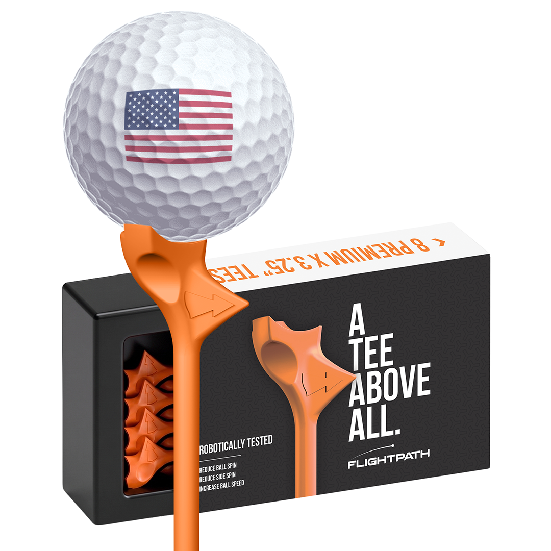 Orange Flightpath Golf Tees - 1 Pack (8 Tees)
