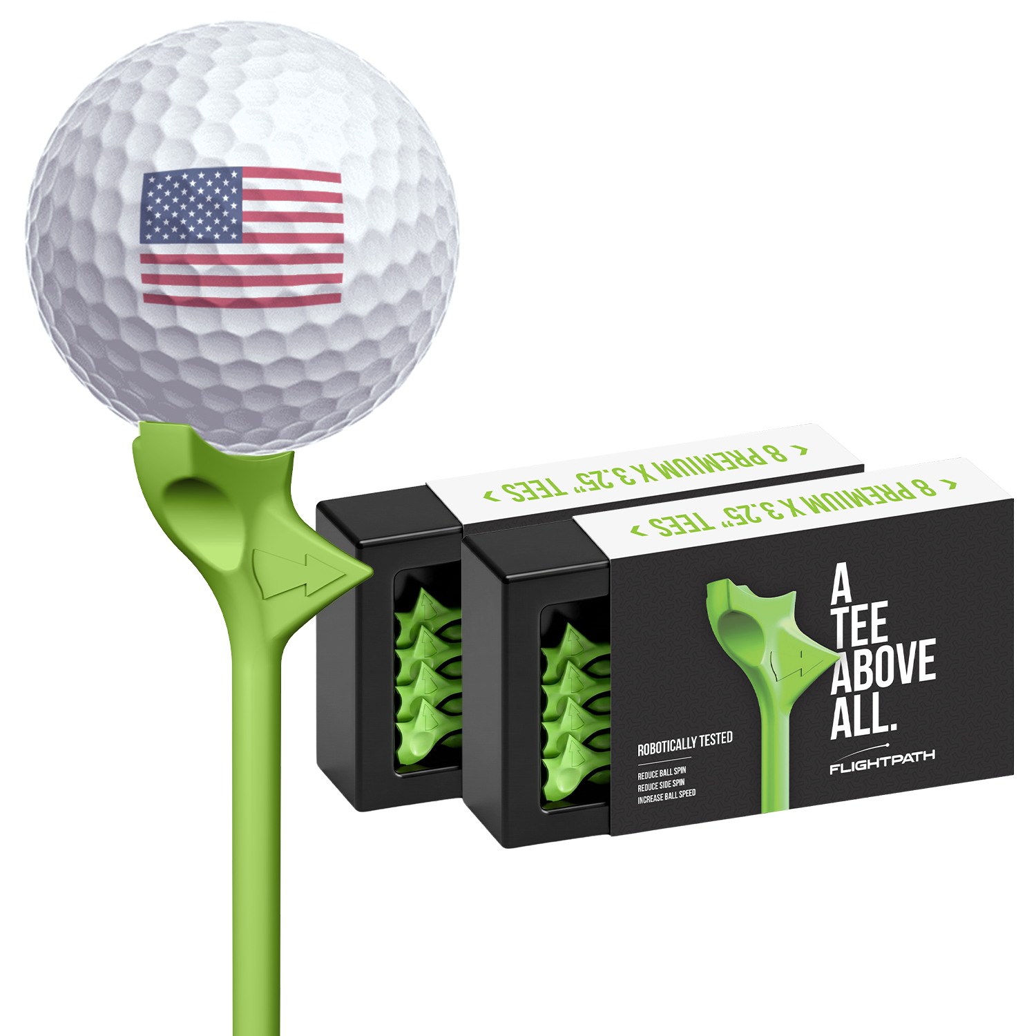 FlightPath Golf Tees - 2 Packs (16 Tees)