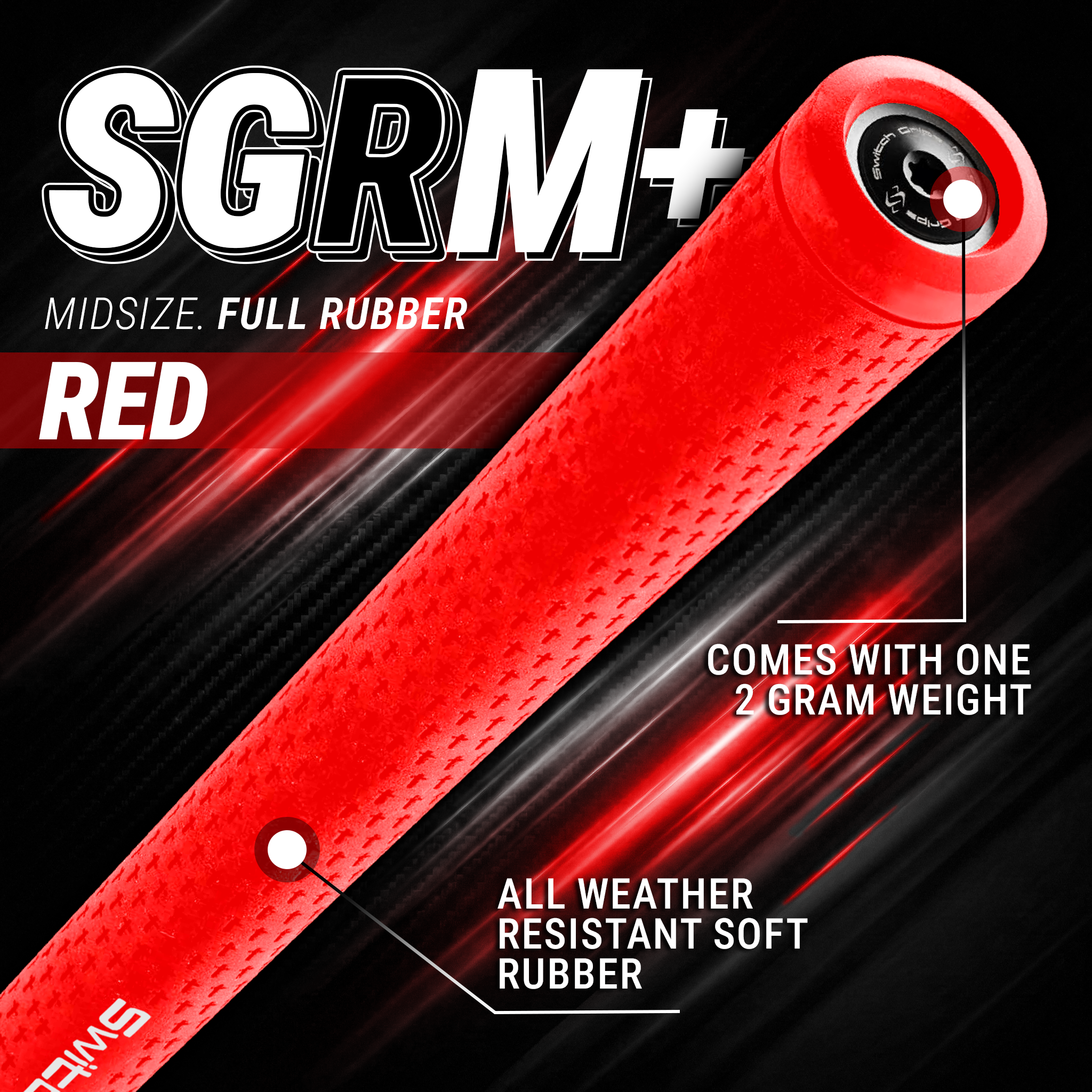 SwitchGrips Performance Grips- Full Rubber - Midsize