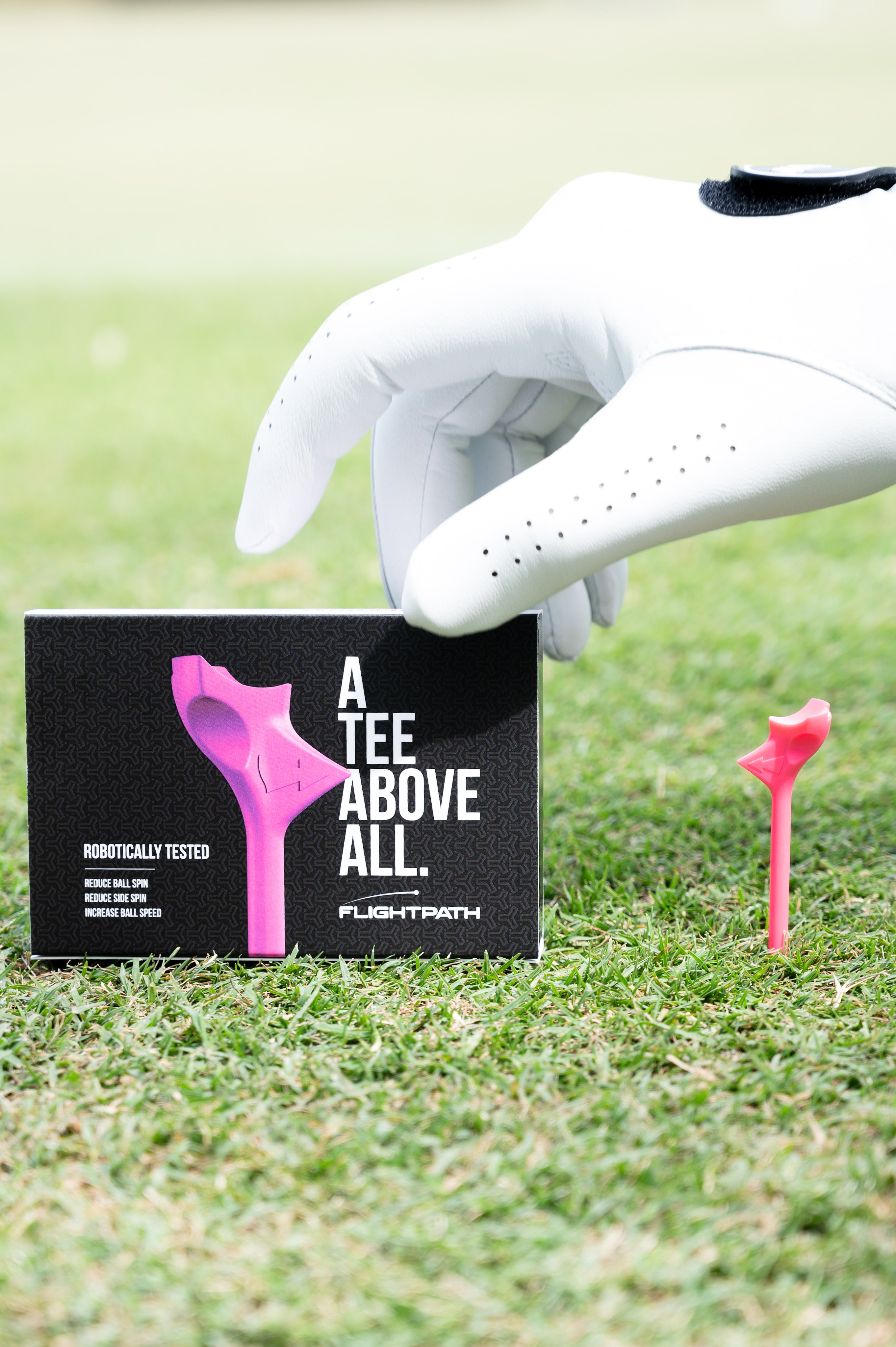 Pink Flightpath Golf Tees - 1 Pack (8 Tees)