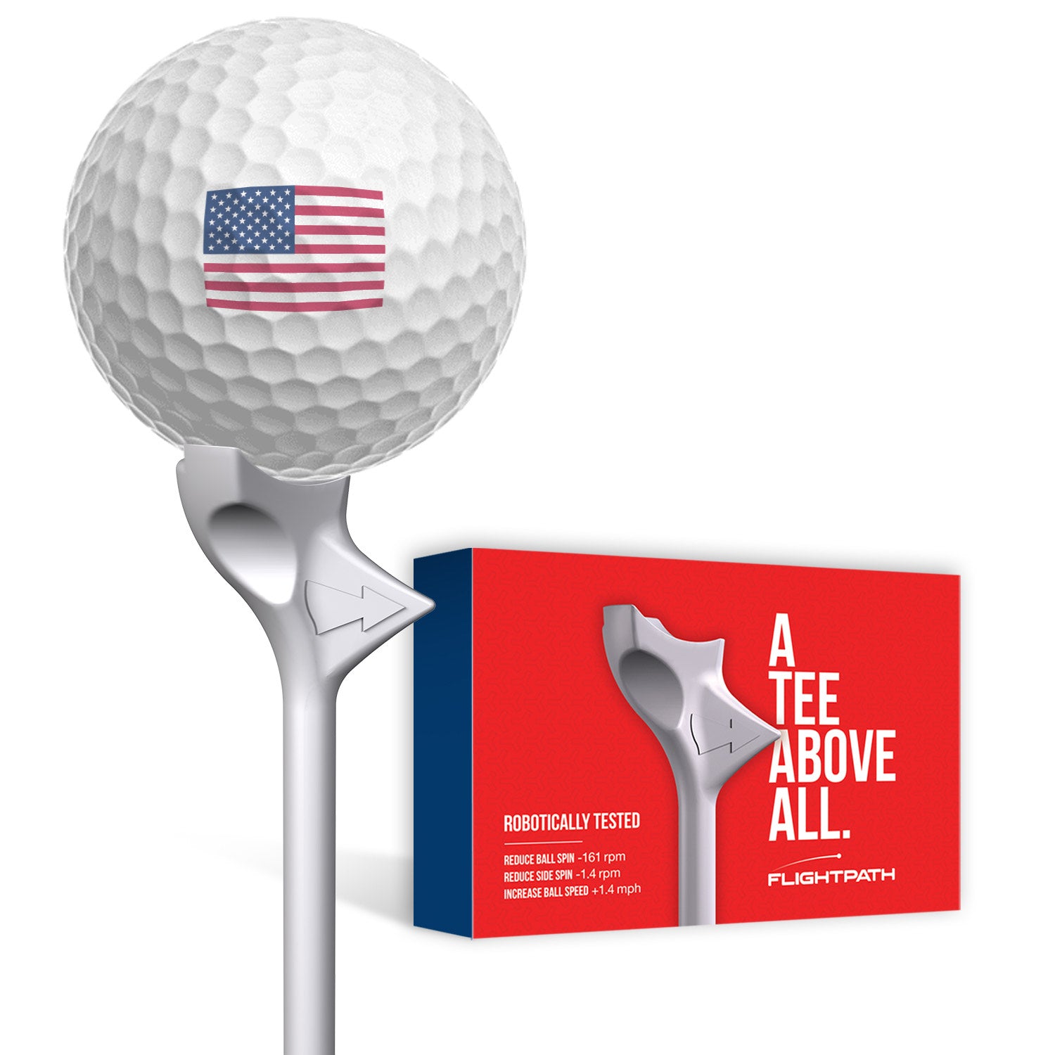 FlightPath Golf Tees - 1 Pack (8 Tees)
