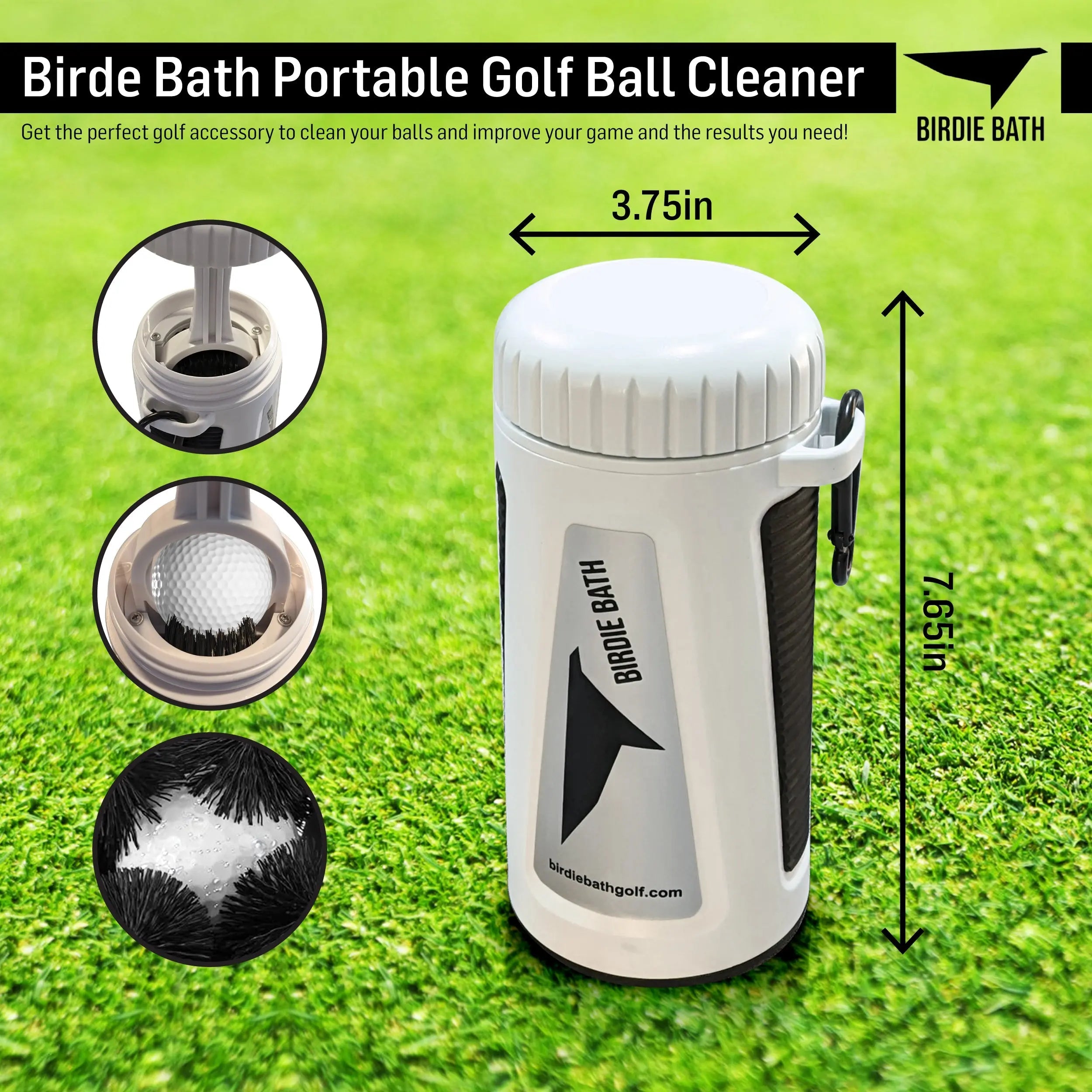 Birdie Bath: Portable Golf Ball Cleaner - Ultimate Personal Golf Ball Washer