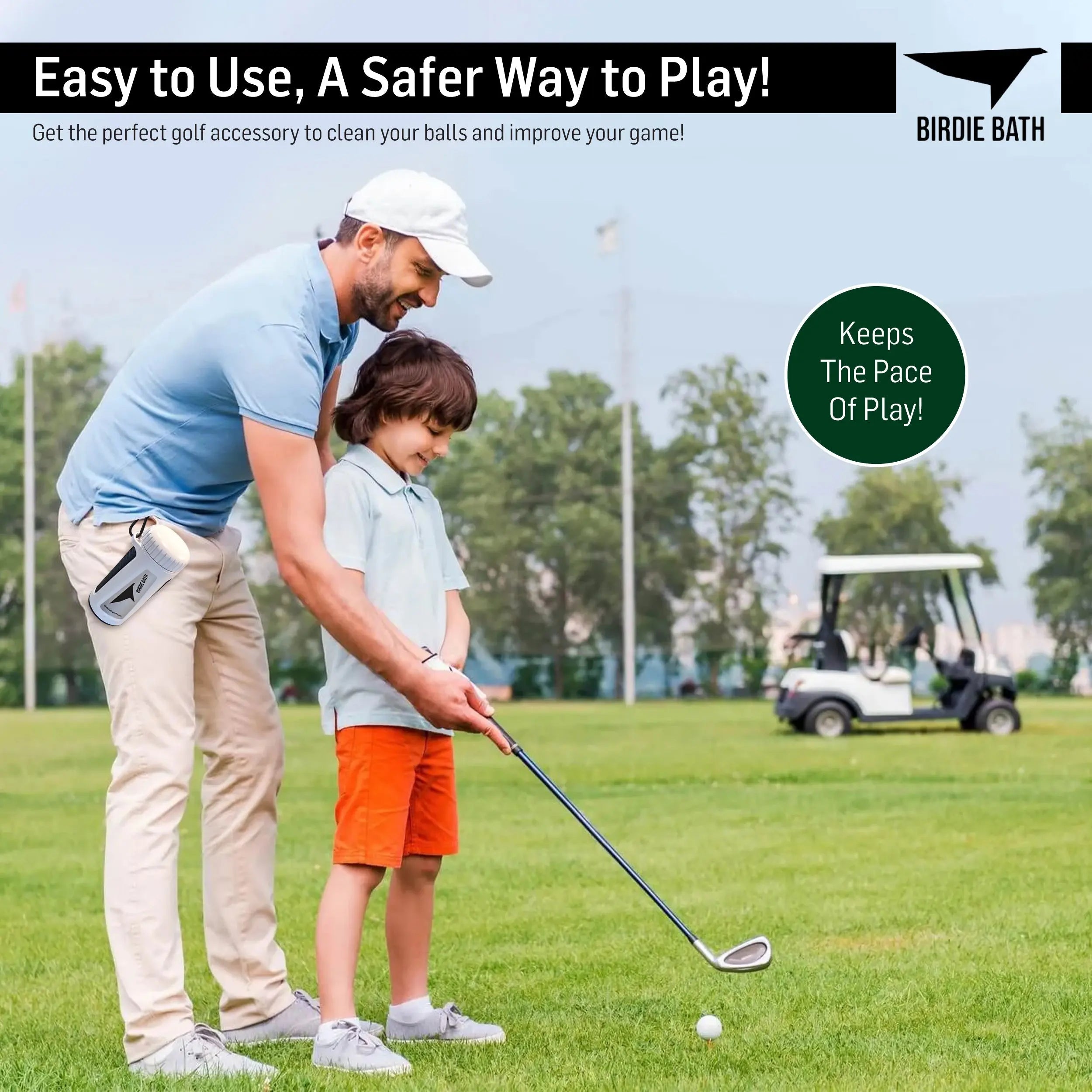 Birdie Bath: Portable Golf Ball Cleaner - Ultimate Personal Golf Ball Washer