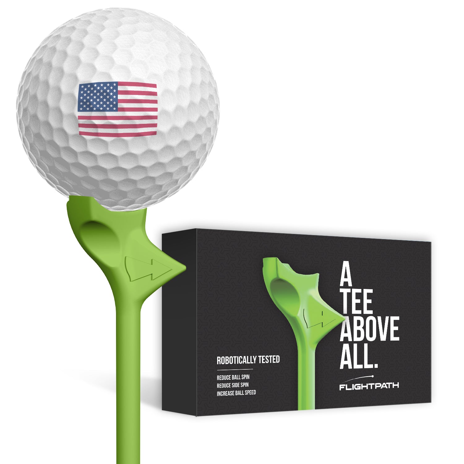 Green Flightpath Golf Tees - 1 Pack