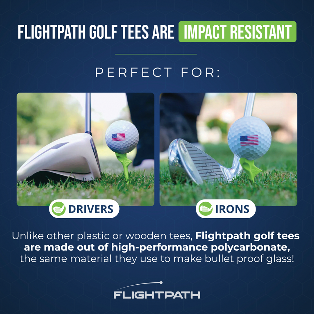 Green Flightpath Golf Tees - 1 Pack (8 Tees)