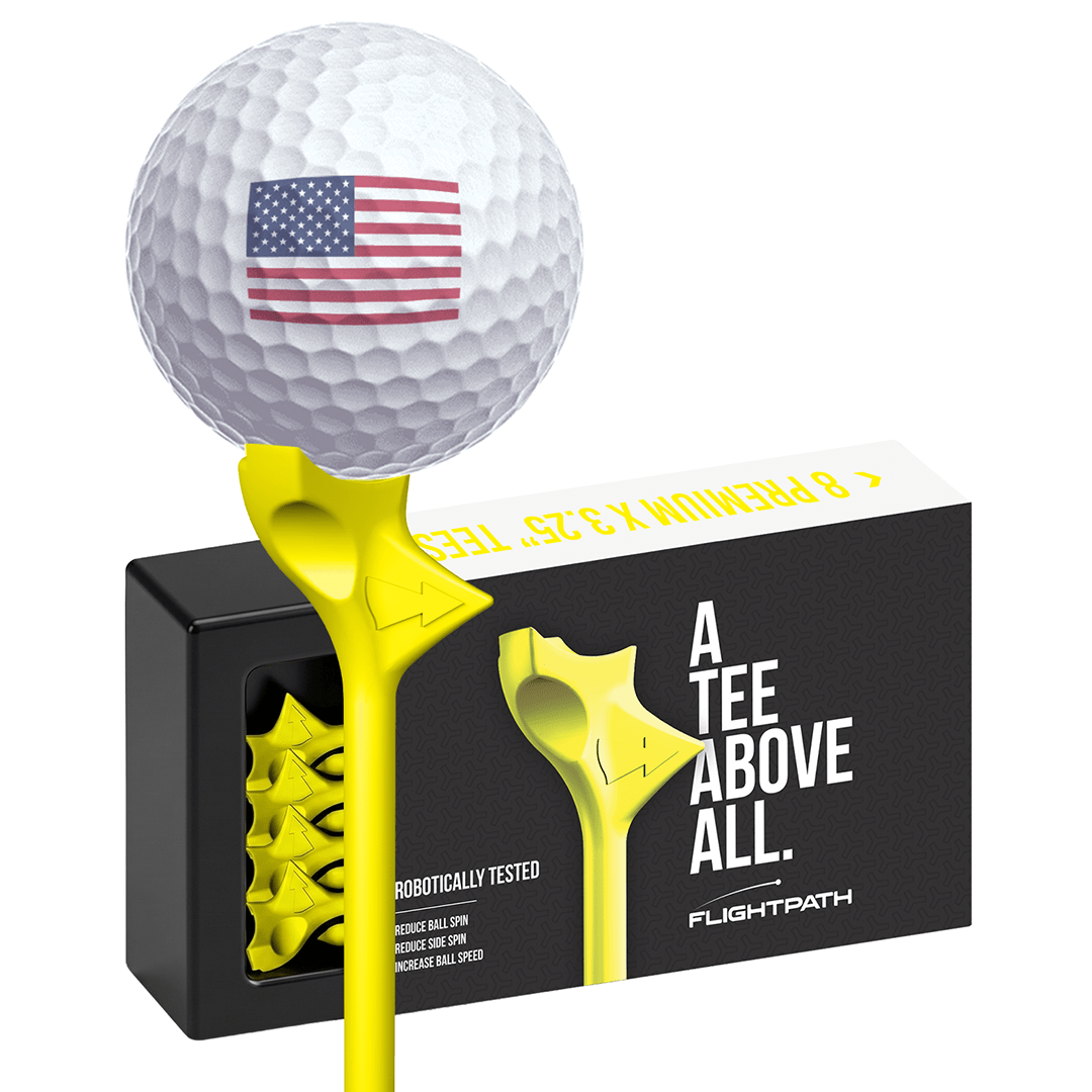 Yellow Flightpath Golf Tees - 1 Pack (8 Tees)