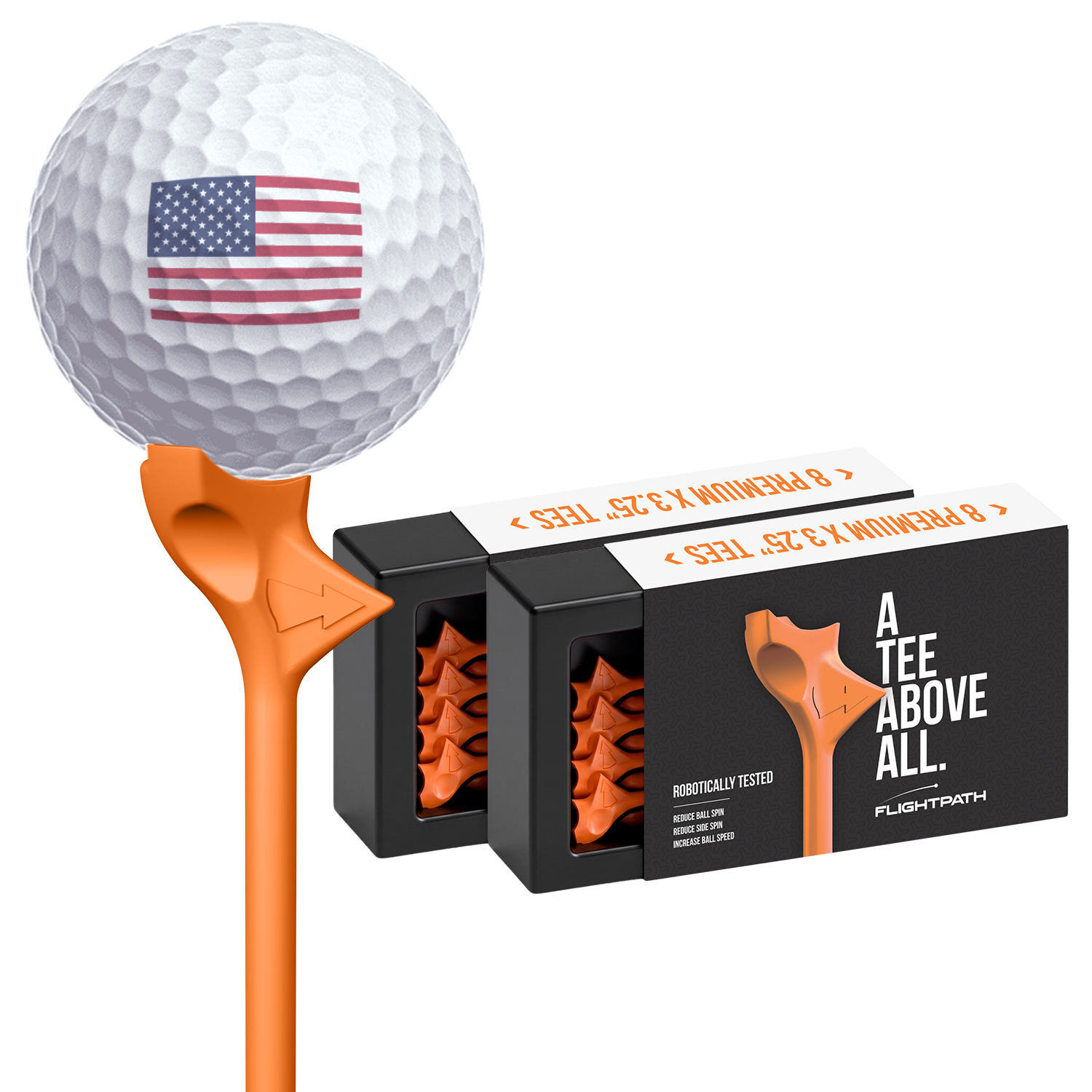 FlightPath Golf Tees - 2 Packs (16 Tees)