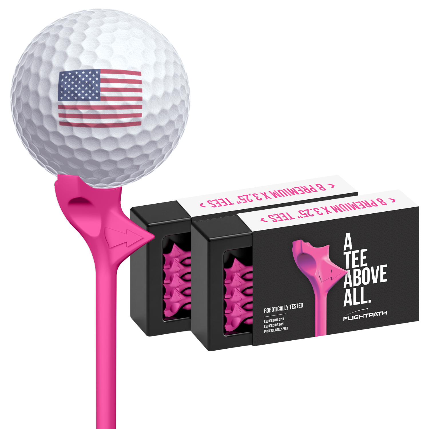FlightPath Golf Tees - 2 Packs (16 Tees)