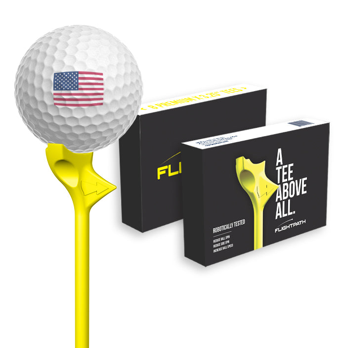 Yellow Flightpath Golf Tees - 1 Pack (8 Tees)